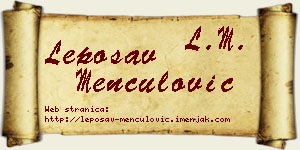 Leposav Menčulović vizit kartica